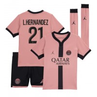 Maglie da calcio Paris Saint-Germain Lucas Hernandez #21 Terza Maglia Bambino 2024-25 Manica Corta (+ Pantaloni corti)